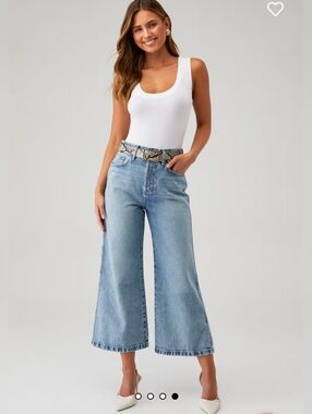 NWT Favorite Daughter The Masha Super High Rise Wide Leg Crop size 27 Retail 295